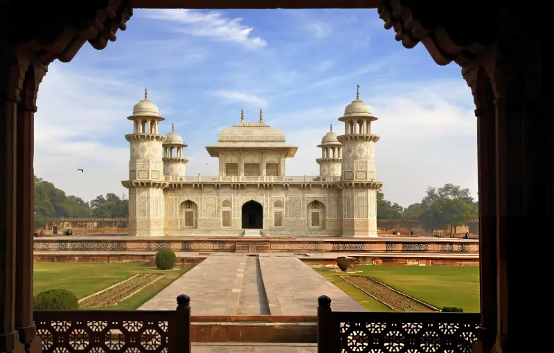 Itimad-ud-Daulah's Tomb in Agra, India, a prominent site included in the Golden Triangle Tour by Travel with Vasco.