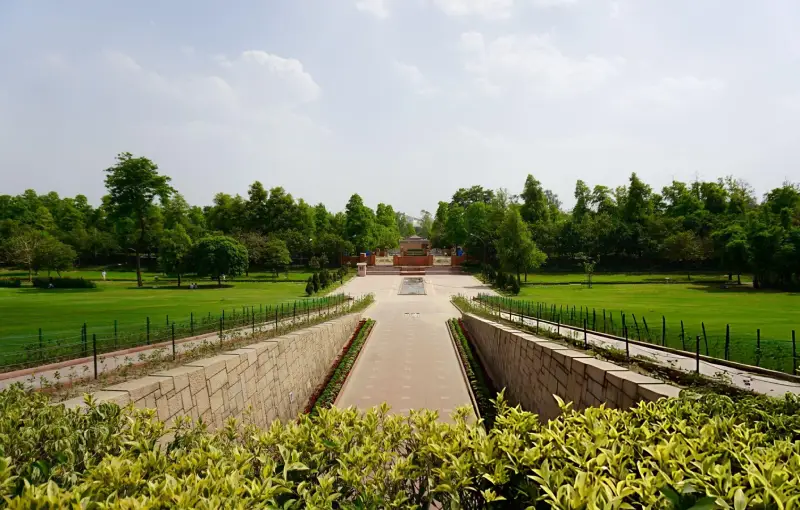 The peaceful Raj Ghat in Delhi, India, visited during an India group tour by Travel With Vasco